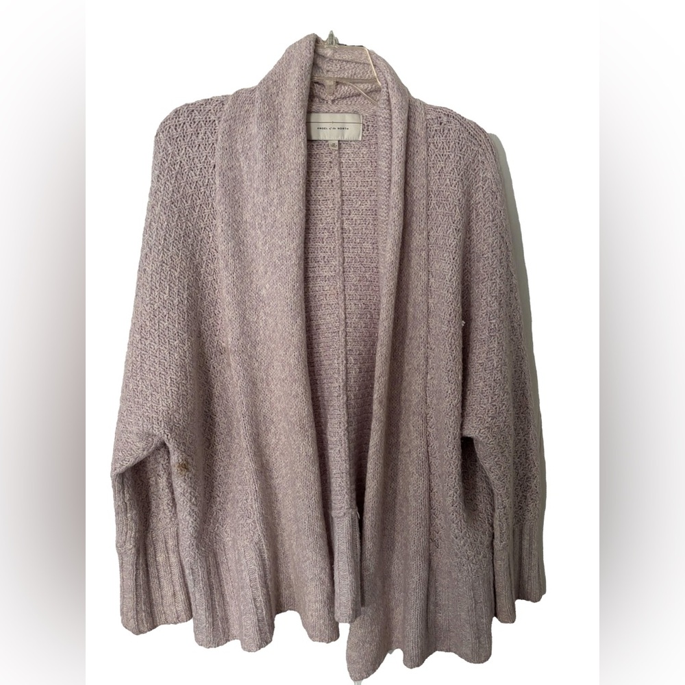 Angel Of The North Mauve Open-Front Cardigan Size XS